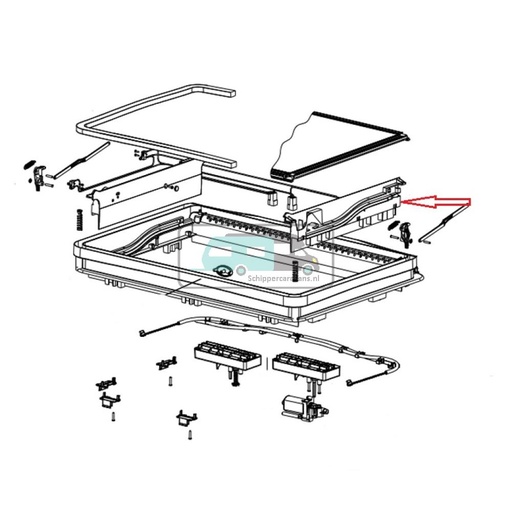 [OCS_A0030746] Dometic Midi Heki Afdekking Slinger Aandrijving Compleet L+R