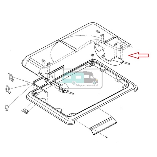 [OCS_A0030740] Dometic Heki 1 Glaskoepel met Handgreep Grijs