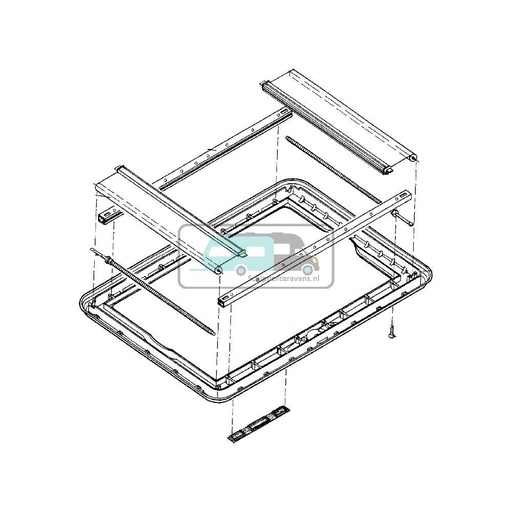 [OCS_A0030811] Dometic Heki 1 binnenkader compl. Crème