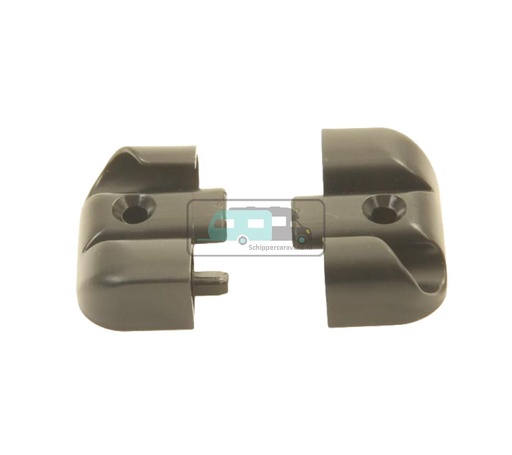 [OCS_A0036489L] Eindstukje Scharnierlijst Zwart L+R