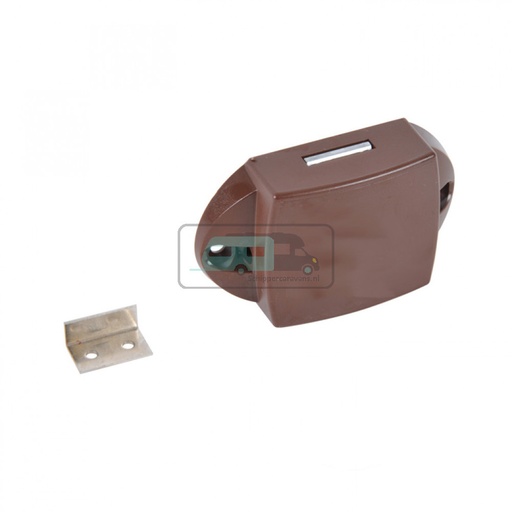 [OCS_0803009B] Drukknopslot Spanjolet Eenzijdig Bedienbaar Bruin