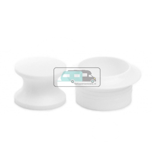 [OCS_A0008471L] Knop+Ring Pushlock Wit 2st.