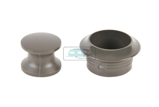 [OCS_A0034887L] Knop+Ring Pushlock Grijs 2st.