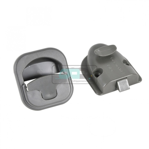 [OCS_0803036B] Toiletdeurslot Rond Inbouw Grijs