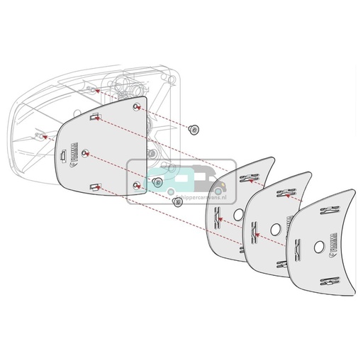 [OCS_0803240] Fiamma Kit Spacer Safe Door >2017 Zwart