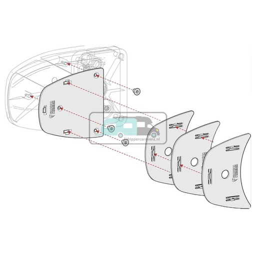 [OCS_A0003490] Fiamma Kit Spacer Safe Door >2017 Zwart