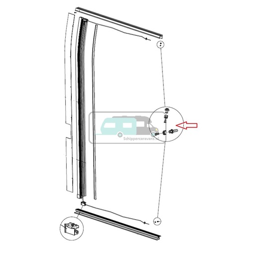 [OCS_0815415] Dometic Hordeur Bevestiging
