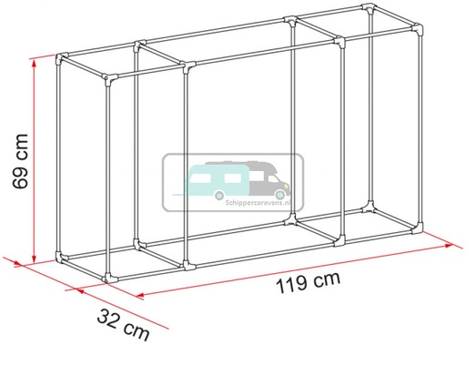 [OCS_0901112] Fiamma Kit Frame Cargo Back