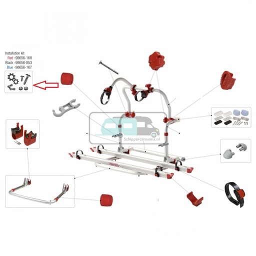 [OCS_0902088] Fiamma Installatie kit Carry-Bike Pro C 98656-168