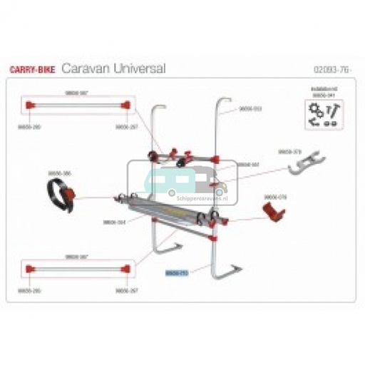 [OCS_0902116] Fiamma Lower structure CB Caravan Universal 98656-710