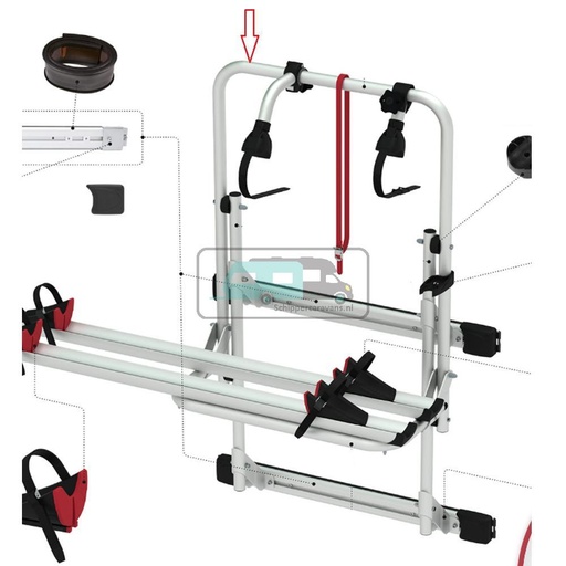 [OCS_A0028227] Fiamma Carry-Bike 200DJ Bovenbeugel Zwart