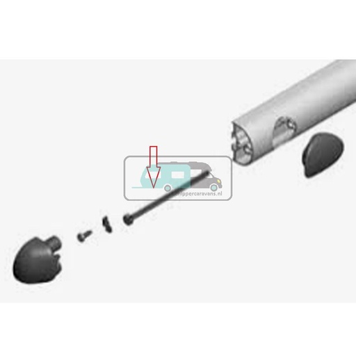 [OCS_A0028219] Fiamma Carry-Bike Pin voor Eindkap Support Bar