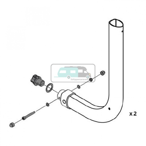 [OCS_0906152] Thule Adapter 4 Point Fixation Fiamma 5 Set
