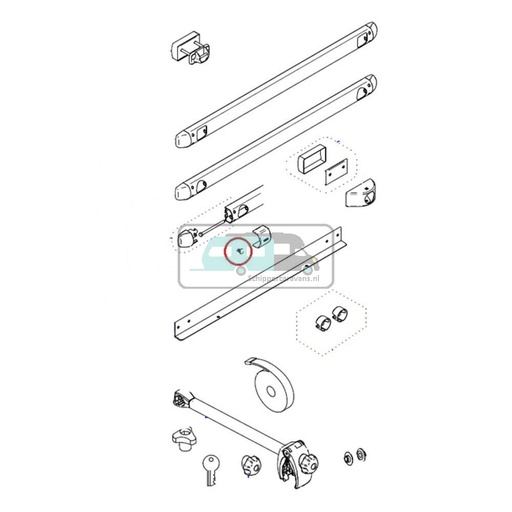 [OCS_0906171B] Thule Mounting Rail Screw Nail 10st.