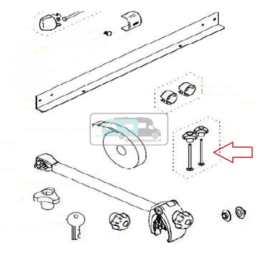 [OCS_0906205] Thule Bolt 90mm met knob high 1500603175