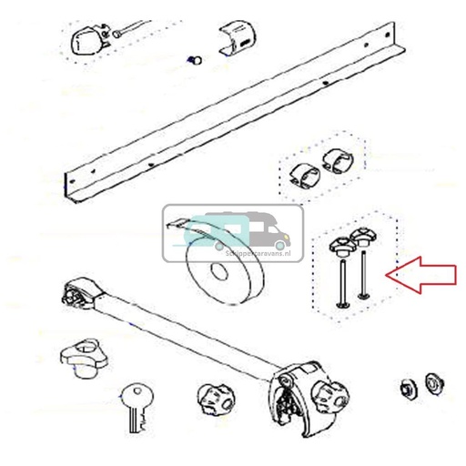 [OCS_A9903721] Thule Bolt 90mm met knob high 1500603175