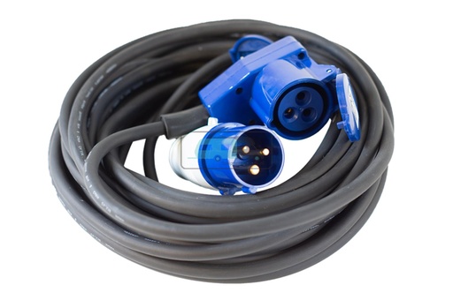 [OCS_A0021915] Vechline Verloopkabel 3x1.5mm² CEE-Winkelkoppeling 15m