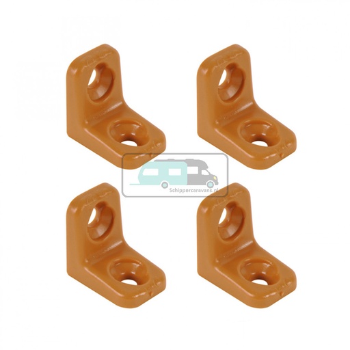 [OCS_1104025B] Meubelverbinder beige kunststof à 4 stuks.