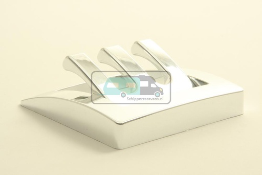 [OCS_1114018B] Kapstok 3-Haaks Inklapbaar Hoogglans Chroom