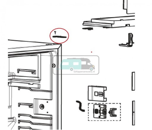 [OCS_1133138] Dometic RM6270 Scharnier Boven Rechts
