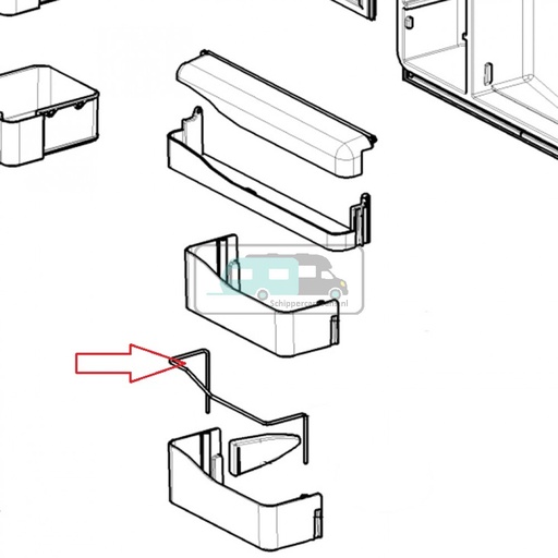 [OCS_1133139] Dometic Bevestigingsbeugel Flessen RM8550 2412104206