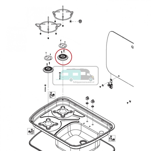 [OCS_1133239] Dometic Burner Top, Screws, 2pcs 4071442737