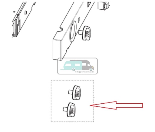 [OCS_A9903249] Dometic Kit draaiknop keuzeschakelaar RM8000 - 2412350627