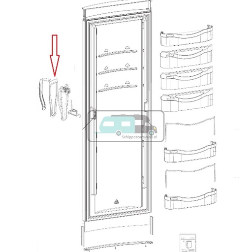 [OCS_A9903690] Dometic RML8330 Afdekking Handgreepinleg