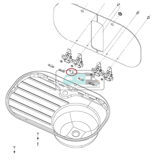 [OCS_A0025832] Dometic VA8000 Dekselkap Scharnier (2st)