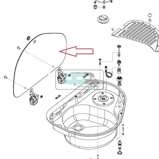 [OCS_A0030280] Dometic PI8802 Glasdeksel Band Links