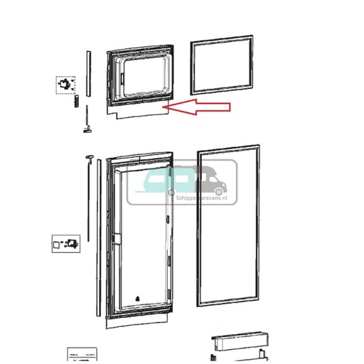 [OCS_A0030461] Dometic RMD8555 Dekoratieplaat Spiegel Bruin