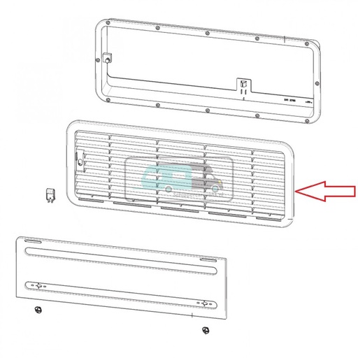 [OCS_1133414] Dometic LS200 Luchtafvoerrooster Bodem Fiat Bianco
