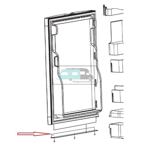 [OCS_A0030401] Dometic RM7361L Afdeklijst Deur
