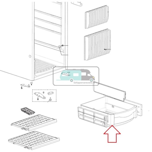 [OCS_A0030419] Dometic  RML8330 Vershouder Blauw 313x401x122mm