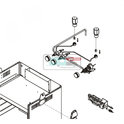 [OCS_1133557] Dometic CU345 Gasventiel Combi Oven/ Fornuis