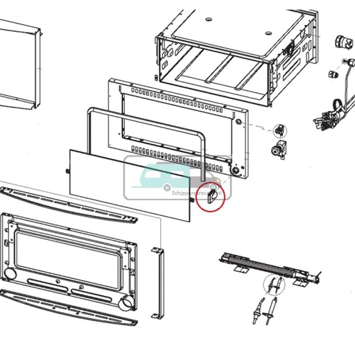 [OCS_A0030272] Dometic Knop Oven RMDT8555 Antraciet