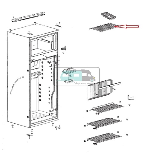 [OCS_A0025676] Dometic RM7855L Koelkastrooster verzinkt