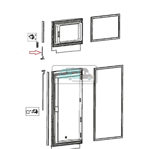 [OCS_A0025700] Dometic RMD8505 Deurvergrendeling baldakijn