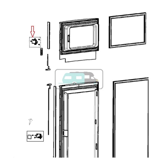 [OCS_A9903285] Dometic RMD8505 Koelkast sluiting 