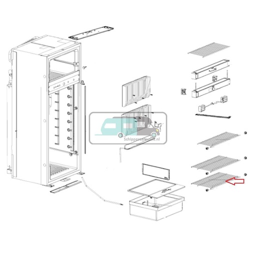 [OCS_A0017695] Dometic RM10.5 Onder Rooster