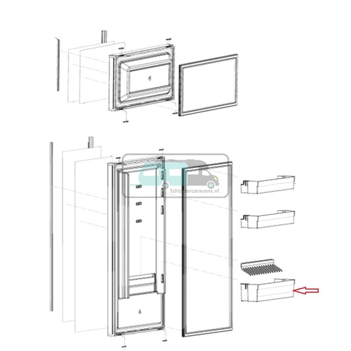[OCS_1133739] Dometic RM10.5 Deurbakje onder