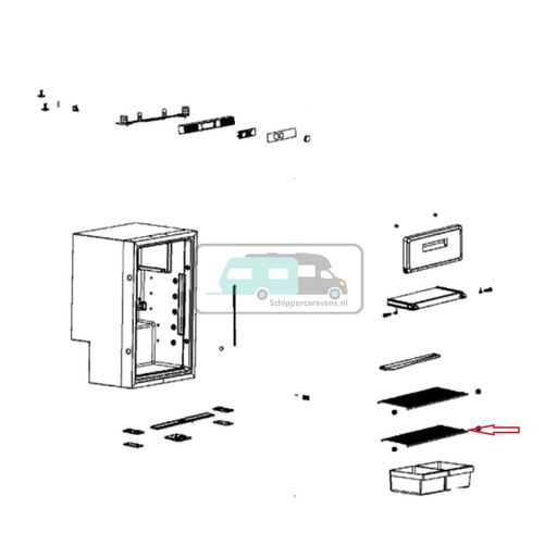 [OCS_1133744] Dometic RMS10.5 Onder Rooster