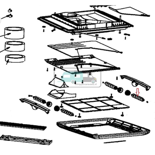 [OCS_A0025558] Dometic Luchtgeleider Zijkant FreshJet 2200