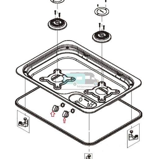 [OCS_1133805] Dometic Draaiknop Kookplaat CE99 ZF