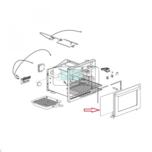 [OCS_1141009] Thetford glass inner door Duplex oven