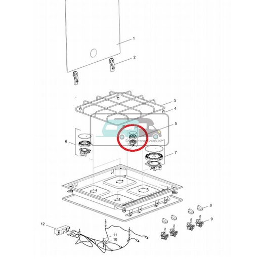 [OCS_A0017483] Thetford Linear Hob Komfoor Brander