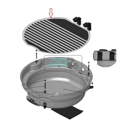 [OCS_A9903542] Thetford Spoelbak Glasplaat Rond
