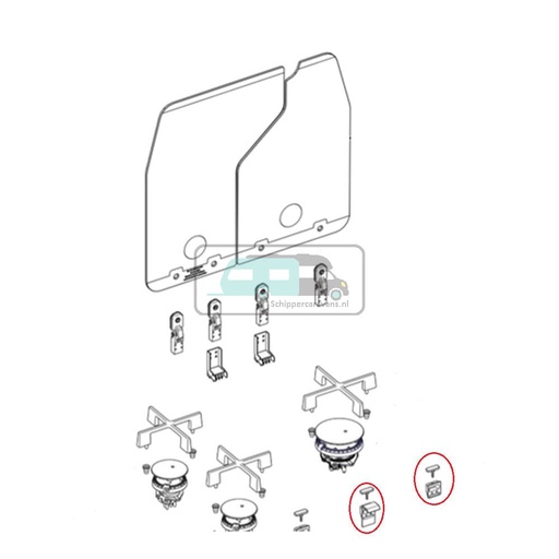 [OCS_1141070] Thetford Kookplaat Topline 260 Glasdopjes