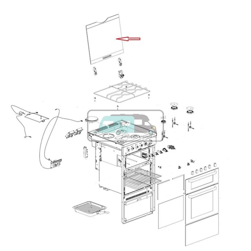 [OCS_A0017550] Thetford Fornuis Glasplaat Aspire