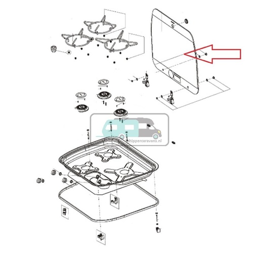 [OCS_A9903067] Dometic Glasplaat Gascomfoort